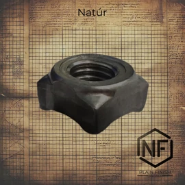 Natúr felületű négylapú hegeszthető anya, DIN 928 szabványú