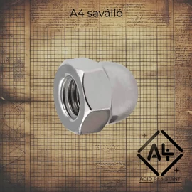 Saválló zártanya, DIN 1587 szabványú, A4 minőségű